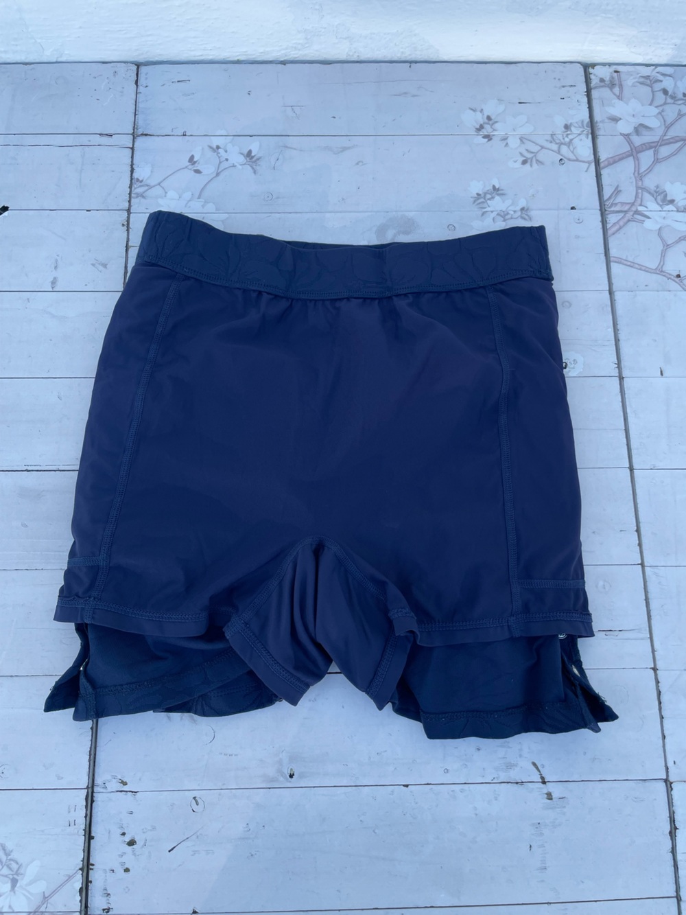 J. McLaughlin Navy Textured Floral Mini Skirt - Picture 4 of 8